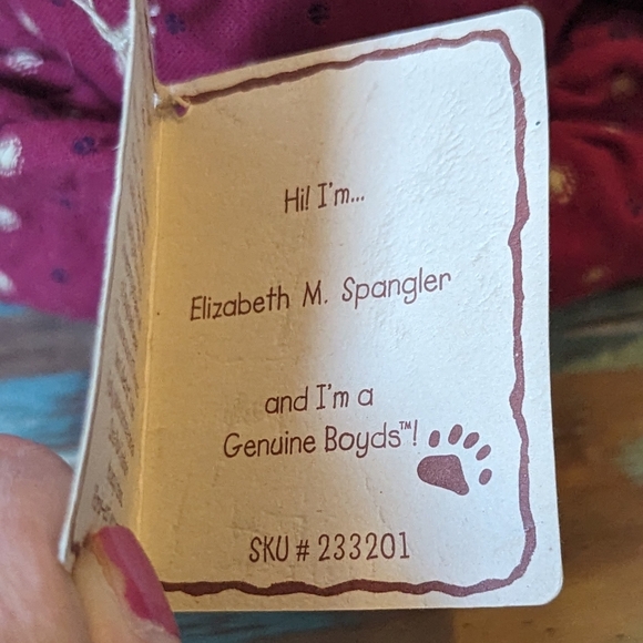 Rare Find Boyds Bears Elizabeth M Spangler Fall 2005 Cracker Barrel Plush - Picture 12 of 16